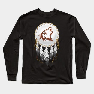 Wolf Dreamcatcher Long Sleeve T-Shirt